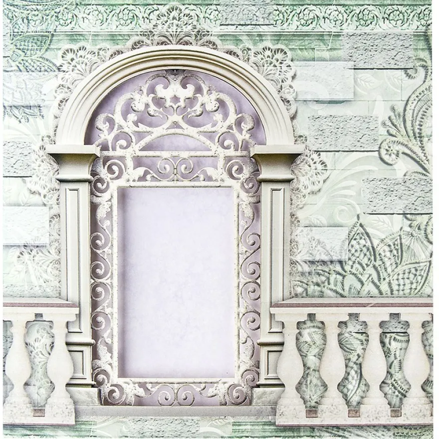 Sichtfolien-Grußkarten "Fenster 3", 16cm x 16cm, inkl. Einleger & Umschläge, 40-teilig