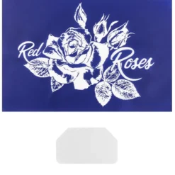 Siebdruckschablone Rose, 32,5cm x 22,5cm, selbstklebend, inkl. Rakel