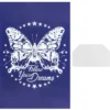 Siebdruckschablone Schmetterling, 32,5cm x 22,5cm, selbstklebend, inkl. Rakel