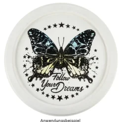 Siebdruckschablone Schmetterling, 32,5cm x 22,5cm, selbstklebend, inkl. Rakel