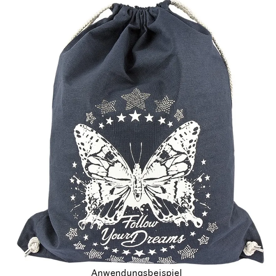 Siebdruckschablone Schmetterling, 32,5cm x 22,5cm, selbstklebend, inkl. Rakel