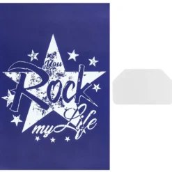 Siebdruckschablone Stern, Rock my Life, 32,5cm x 22,5cm, selbstklebend, inkl. Rakel