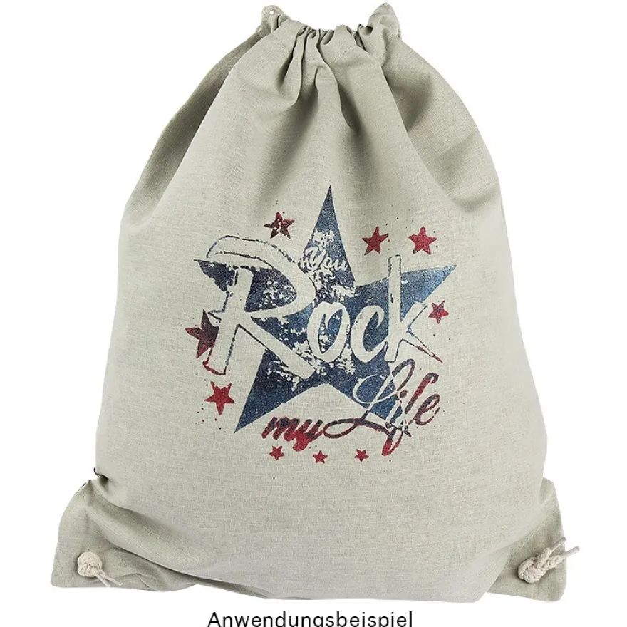Siebdruckschablone Stern, Rock my Life, 32,5cm x 22,5cm, selbstklebend, inkl. Rakel