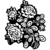 Silhouetten-Laser-Schablone, 33cm x 29cm, Rose