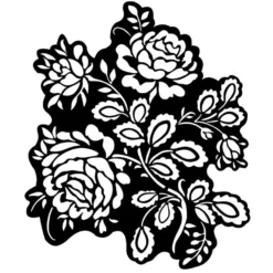 Silhouetten-Laser-Schablone, 33cm x 29cm, Rose