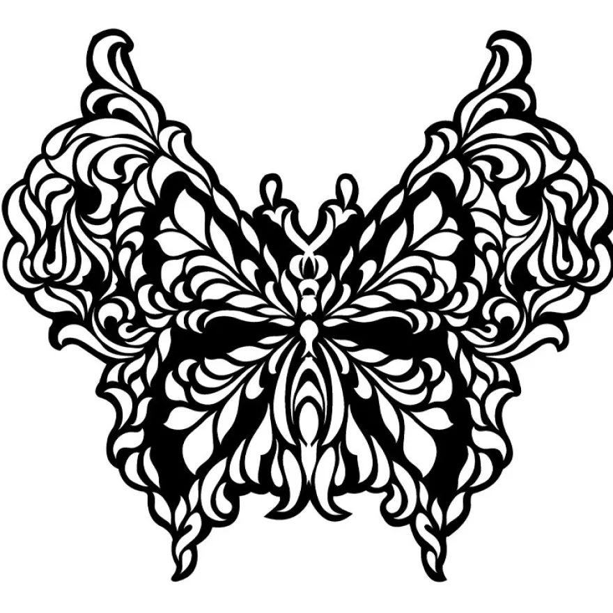 Silhouetten-Laser-Schablone, 28cm x 30cm, Schmetterling 2