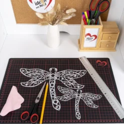 Silhouetten-Laser-Schablone, 27,9cm x 19,5cm & 16,9cm x 11,8cm, Libellen