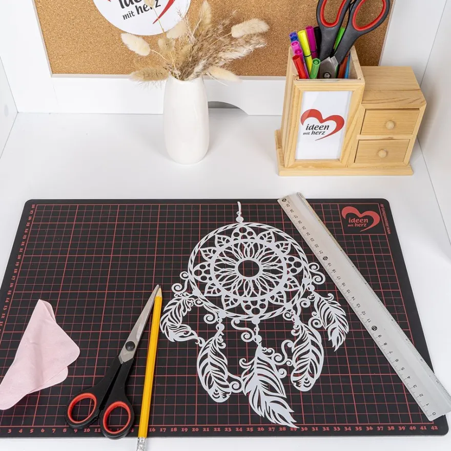 Silhouetten-Laser-Schablone, 28,9cm x 19,6cm, Traumfänger