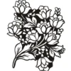 Silhouetten-Laser-Schablone, 24 cm, Blumen