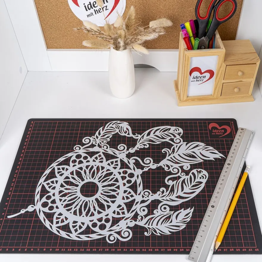 Silhouetten-Laser-Schablone, 41,1cm x 27,9cm, Traumfänger XL