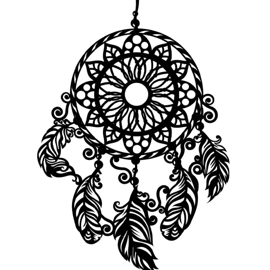 Silhouetten-Laser-Schablone, 41,1cm x 27,9cm, Traumfänger XL