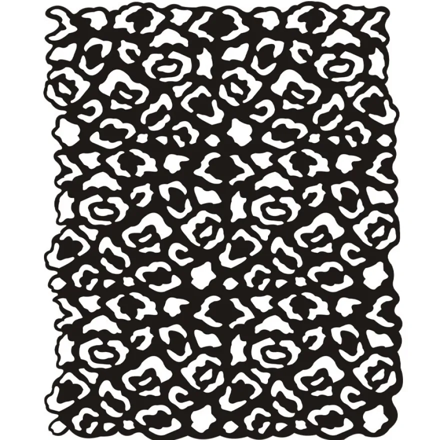 Silhouetten-Laser-Schablone, 18,5 x 23 cm, Leopardenmuster