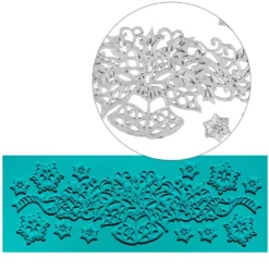 Silikon-Dekormatte, Design 22, 19cm x 7cm x 0,3cm
