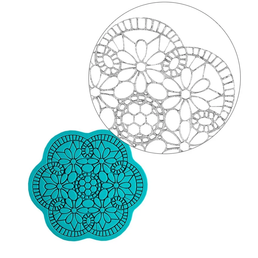 Silikon-Dekormatte, Design 14, Ø 8,4cm x 0,3cm