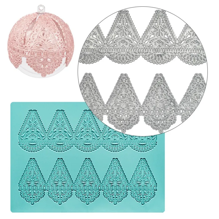 Silikon-Dekormatte, Design 76, 21cm x 15cm x 0,2cm, für Kugeln mit Ø 6cm