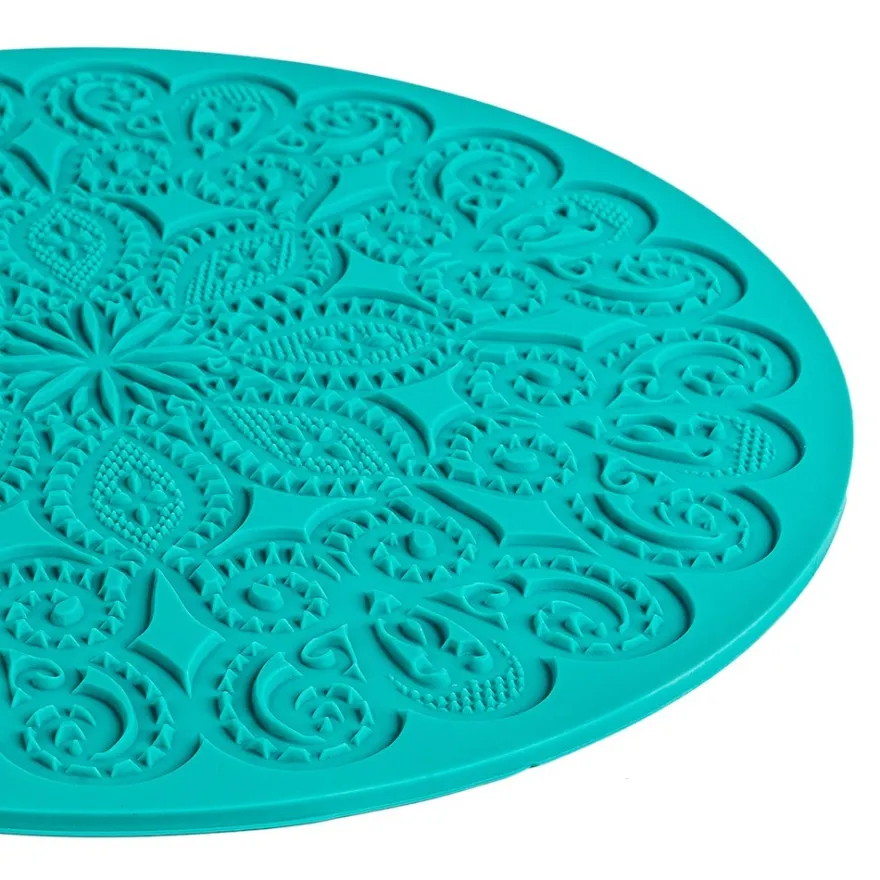 Silikon-Dekormatte, Design 72, Ø 15cm x 0,2cm
