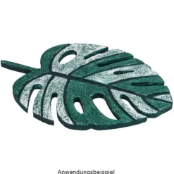 Silikonform, Blatt Monstera, 24,7cm x 17,2cm x 1cm, transluzent, lebensmittelecht