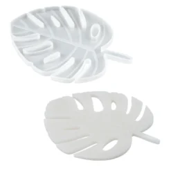 Silikonform, Blatt Monstera, 24,7cm x 17,2cm x 1cm, transluzent, lebensmittelecht