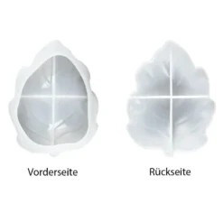 Silikonform, Blattschale 4, 17cm x 13cm x 3,8cm, transluzent, lebensmittelecht
