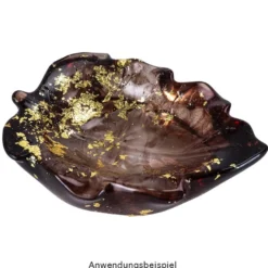 Silikonform, Blattschale 4, 17cm x 13cm x 3,8cm, transluzent, lebensmittelecht