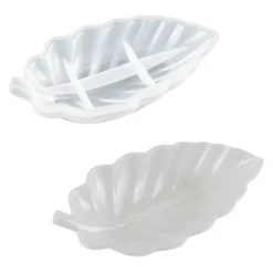 Silikonform, Blattschale 2, 18,8cm x 10cm x 3,4cm, transluzent, lebensmittelecht