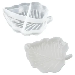 Silikonform, Blattschale 1, 16,7cm x 13,9cm x 3cm, transluzent, lebensmittelecht