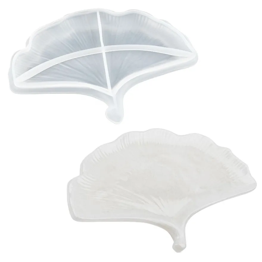 Silikonform, Blattschale 3, 18,8cm x 15cm x 2cm, transluzent, lebensmittelecht