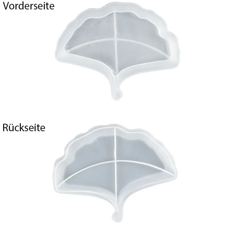 Silikonform, Blattschale 3, 18,8cm x 15cm x 2cm, transluzent, lebensmittelecht