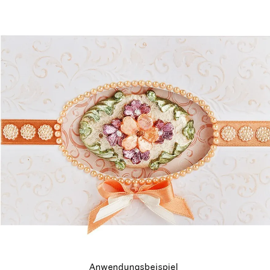 Silikon-Form, Blüten-Ornament, 7,6cm x 5,3cm