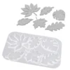 Silikonform, Blätter 2, 10,9cm x 0,4cm x 7,5cm, 6 Designs, lebensmittelecht