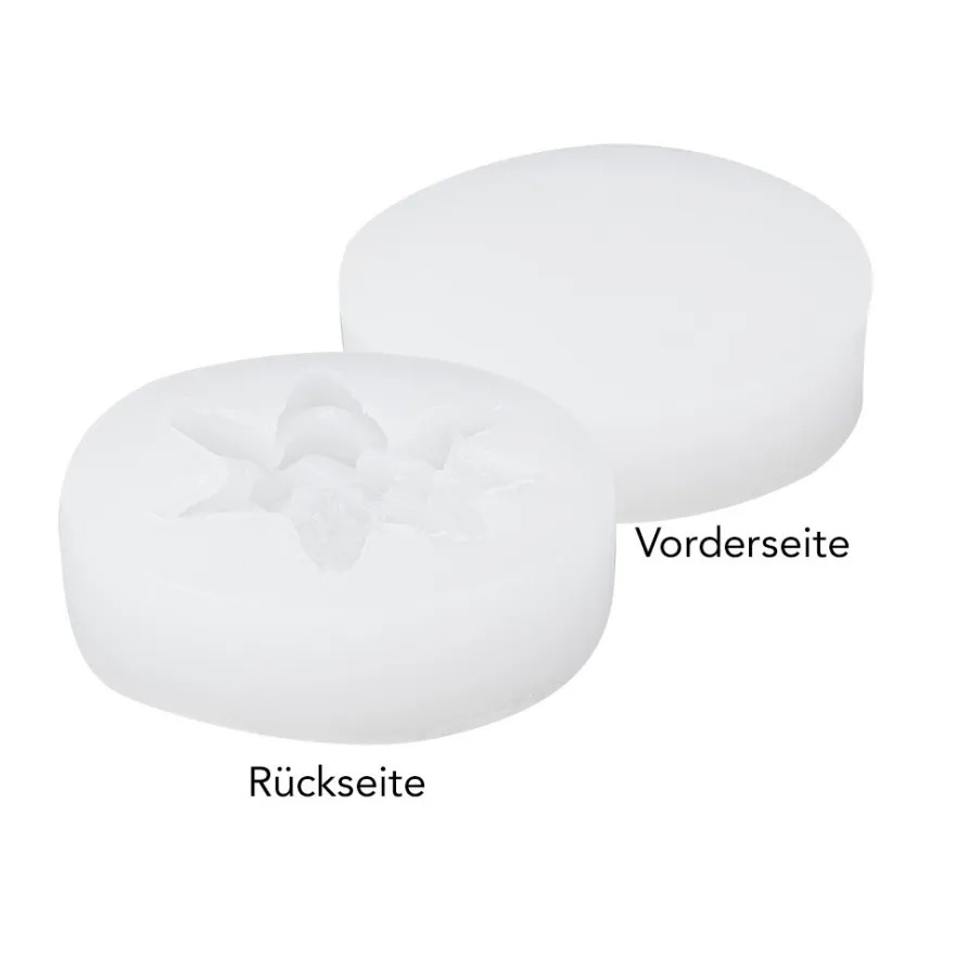 Silikonform Blume 3, Größe fertiges Objekt: 6,1cm x 6,3cm x 1,7cm