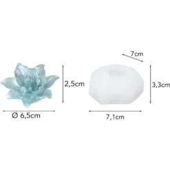 Silikonform Blume 2, Größe fertiges Objekt: Ø6,5cm, 2,5cm hoch