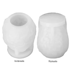 Silikonform Ei mit Blumenranken, Ø 6,4cm, 7,9cm hoch