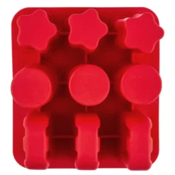 Silikonform, Eis, 16cm x 17,5cm, 10cm hoch, für 9 Eis in 3 verschiedenen Formen