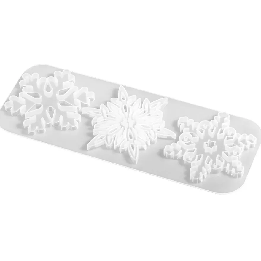 Silikonform Eiskristalle 1, 3 verschiedene Formen