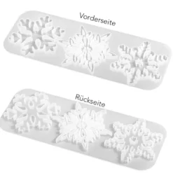 Silikonform Eiskristalle 1, 3 verschiedene Formen