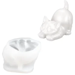 Silikonformen, Katzen, verschiedene Größen, transluzent, 4 Stück