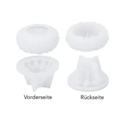 Silikonformen Schale mit Sockel, Größe fertiges Objekt: Ø7cm, 6,8cm hoch, lebensmittelecht, 2 Stück