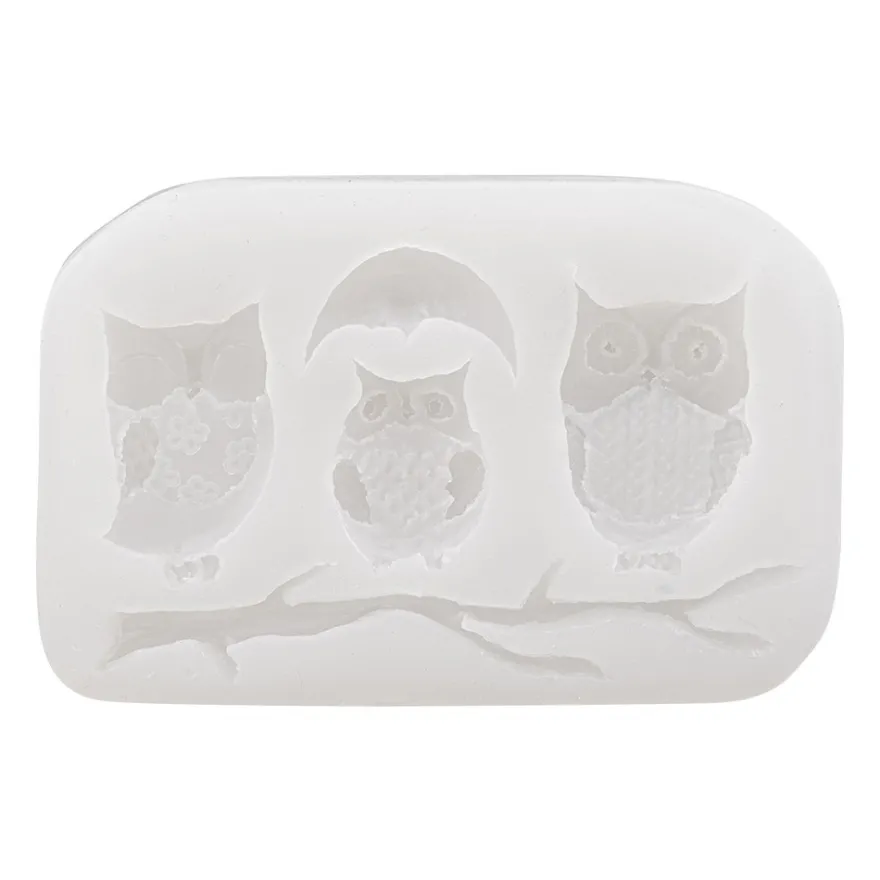 Silikonform Eulen, 10cm x 1cm x 6,8cm, 5 Designs