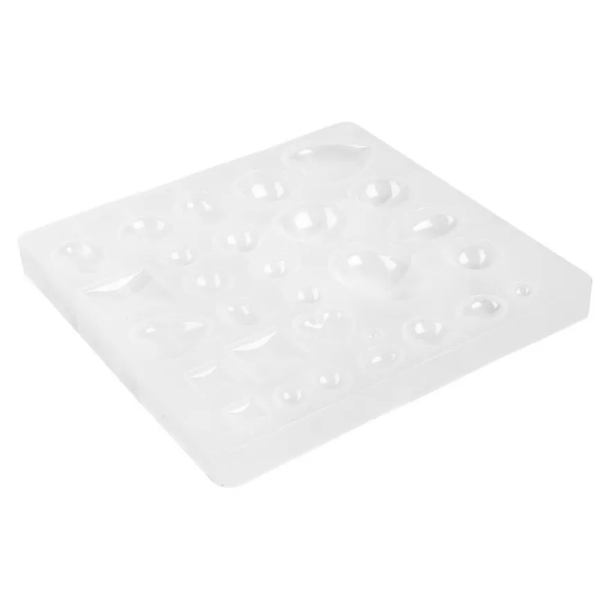 Silikonform für Cabochons, 29 verschiedene Formen und Größen
