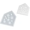 Silikonform, Haus mit Sternen, 9cm x 12cm x 0,7cm, transluzent, lebensmittelecht