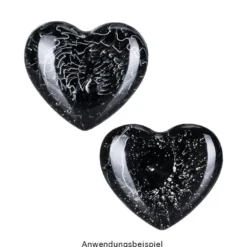 Silikonform, Herzen 3, 20,1cm x 1cm x 17,5cm, 9 Herzen, lebensmittelecht