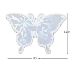 Silikonform, Holografie-Effekt, Schmetterling, 10,3cm x 6,9cm x 0,7cm, lebensmittelecht