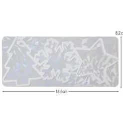 Silikonform, Holografie-Effekt, Tanne, Eiskristall, Stern, 18,6cm x 8,2cm x 0,7cm, lebensmittelecht