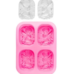 Silikonform, 4 in 1, Engel, 7,7 cm x 5,9 cm