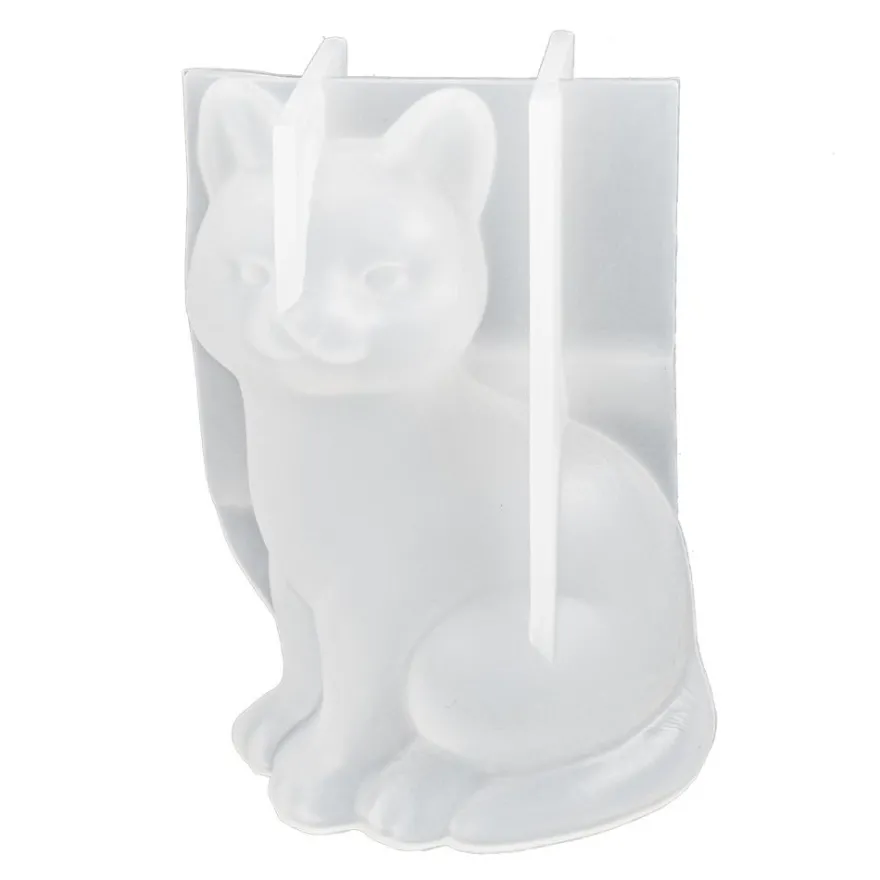 Silikonform, Katze 1, 6,9cm x 5,8cm x 10,9cm, transluzent, lebensmittelecht