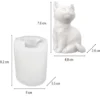 Silikonform, Katze 4, 6cm x 5,5cm x 8,2cm, transluzent