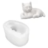 Silikonform, Katze 3, 10cm x 7cm x 5,7cm, transluzent