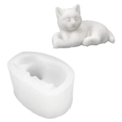 Silikonform, Katze 3, 10cm x 7cm x 5,7cm, transluzent