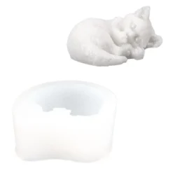 Silikonform, Katze 2, 8,4cm x 6,4cm x 4,4cm, transluzent